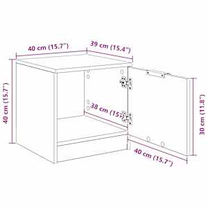 Zásuvka pod postel se zásuvkou 2 pcs Černý dub 40 x 39 x 40cm - obrázek 14