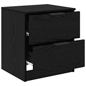 Noční skříňka 2 pcs Černý dub 45 x 39 x 50cm kompozitní dřevo - obrázek 5