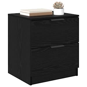 Noční skříňka 2 pcs Černý dub 45 x 39 x 50cm kompozitní dřevo - obrázek 3