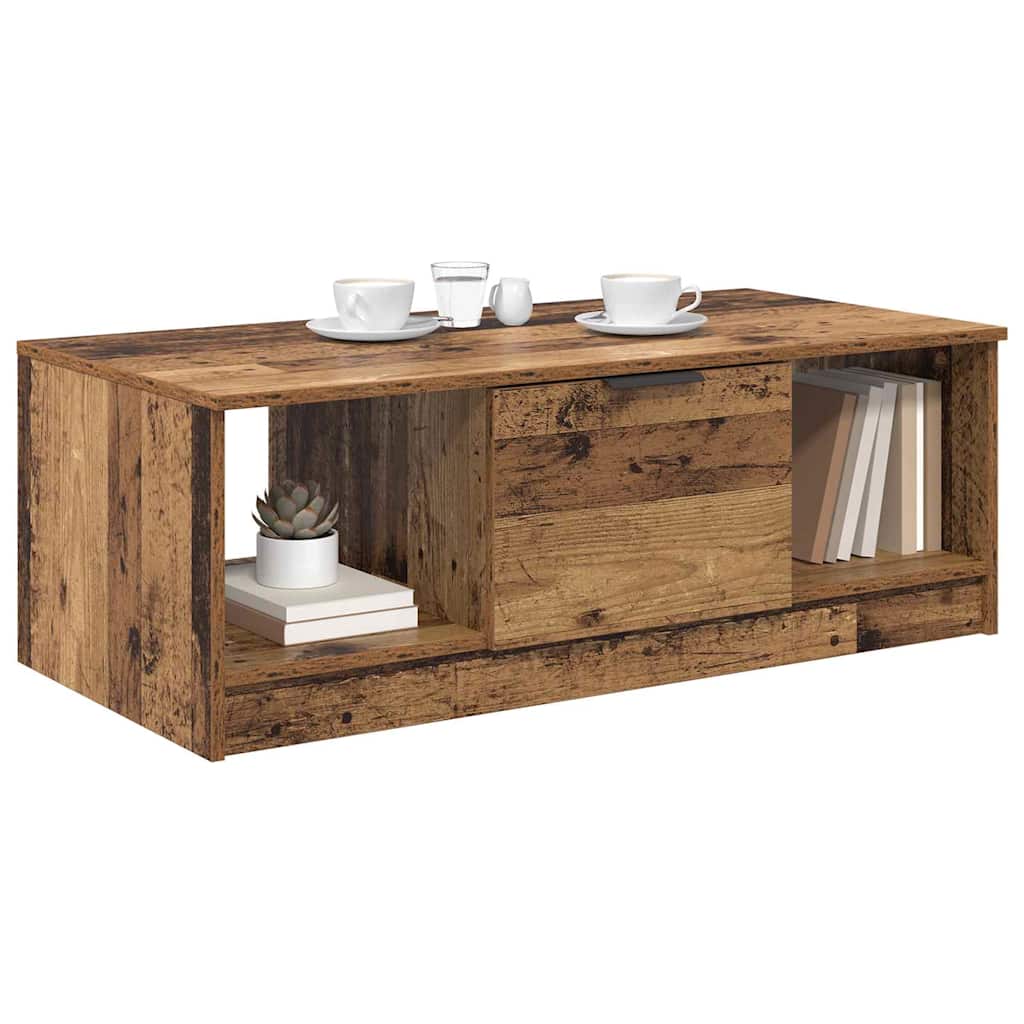 vidaXL Salontafel Oud hout 100 x 50 x 36 cm Bewerkt hout