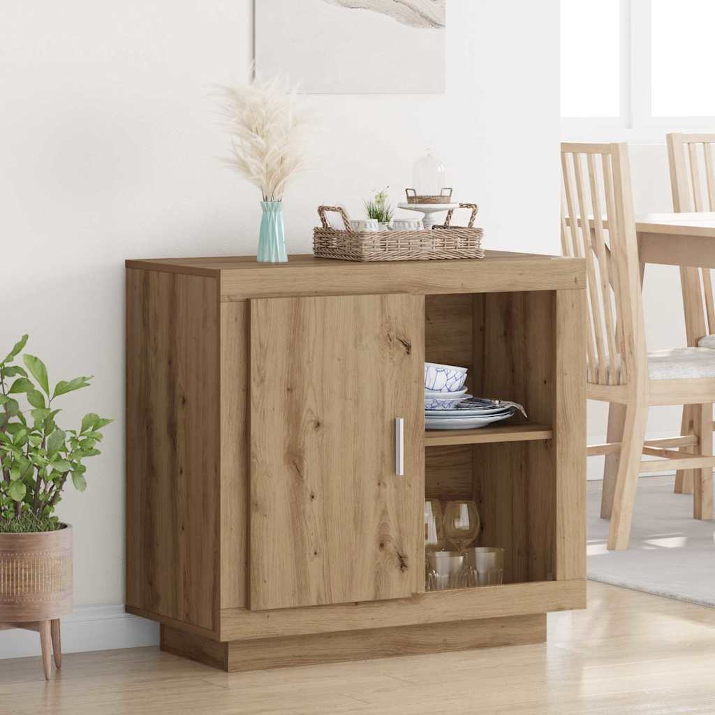 vidaXL Bufet stejar artizanal 40 x 80 x 75 cm Lemn compozit