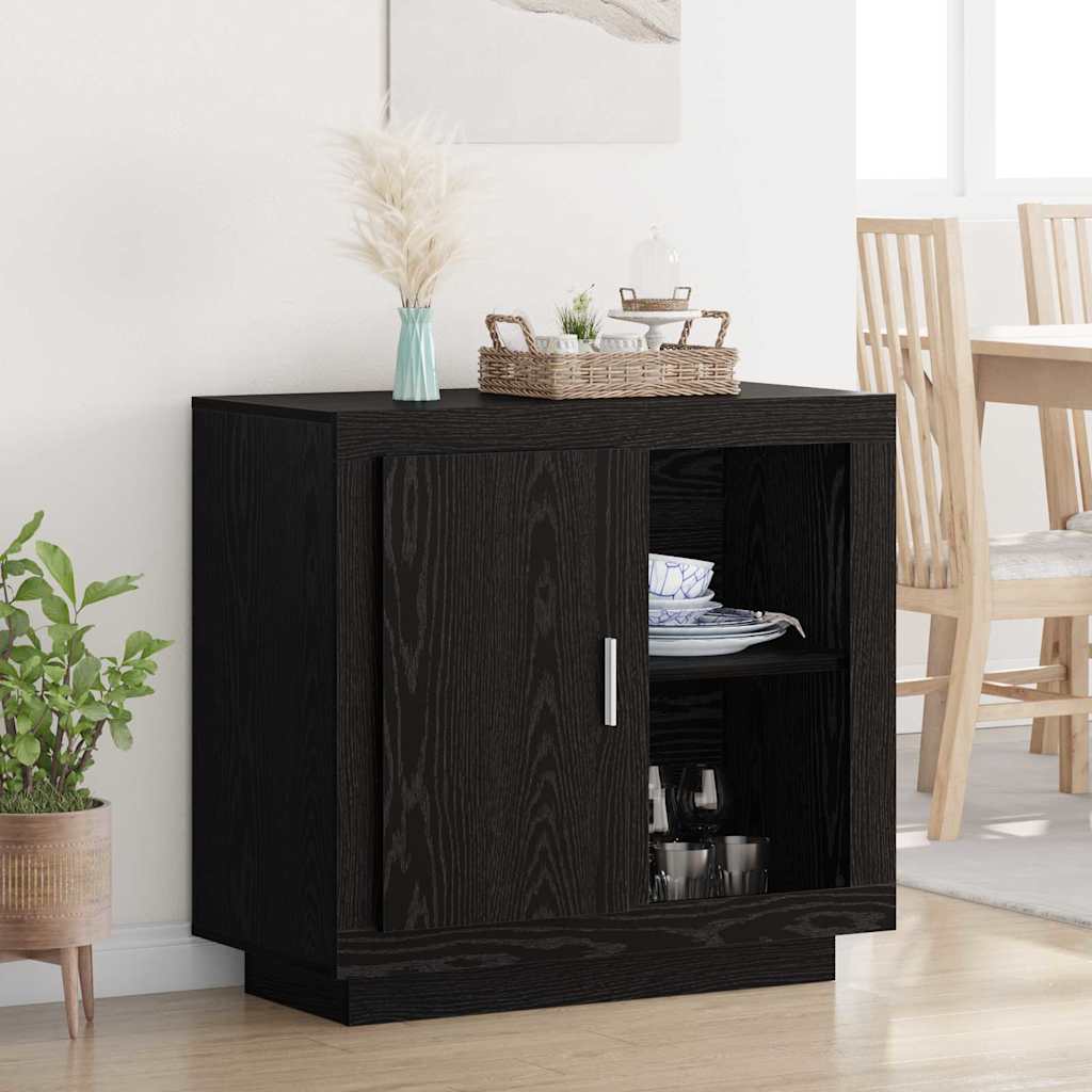 vidaXL Bufet Stejar negru 40 x 80 x 75 cm Lemn compozit