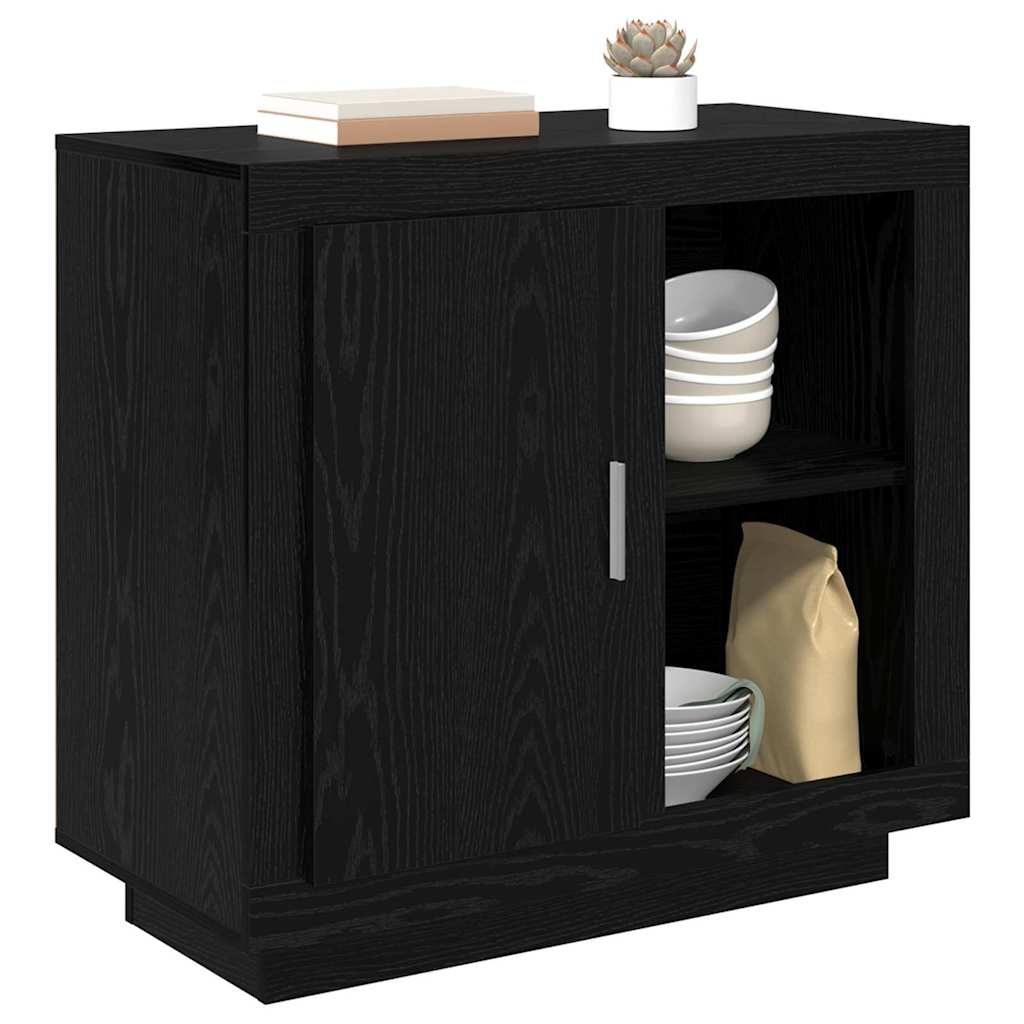 vidaXL Dressoir Zwart eiken 40 x 80 x 75 cm Bewerkt hout