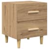 vidaXL Voodikapp K&auml;sit&ouml;&ouml;puu 40 x 35 x 47.5cm Tehispuit