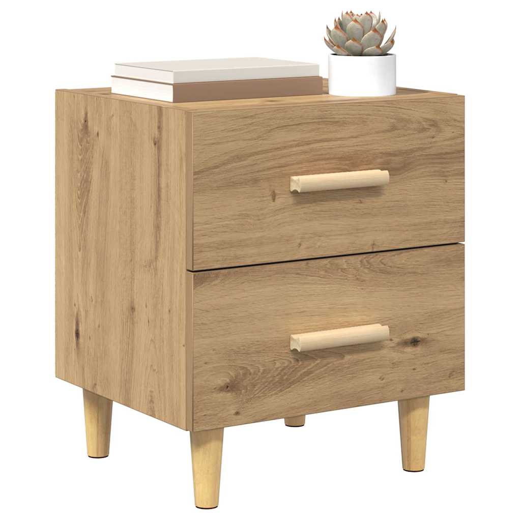 vidaXL Bedkast 2 pcs artisanaal eikenkleurig 40 x 35 x 47,5 cm