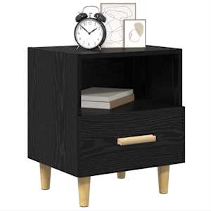 Noční skříňka 2 pcs Černý dub 40 x 35 x 47 cm kompozitní dřevo - obrázek 3