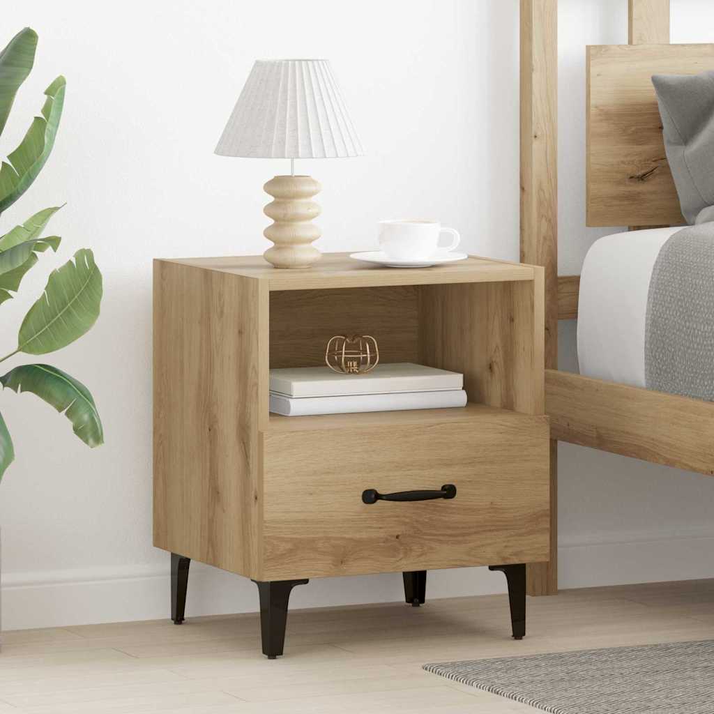 vidaXL Nattbordskap 2 pcs artisan eik 40 x 35 x 47.5 cm Konstruert tre