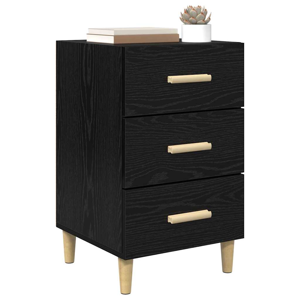 vidaXL Nachtkastje met lade Zwart eiken 40 x 40 x 66 cm Bewerkt hout