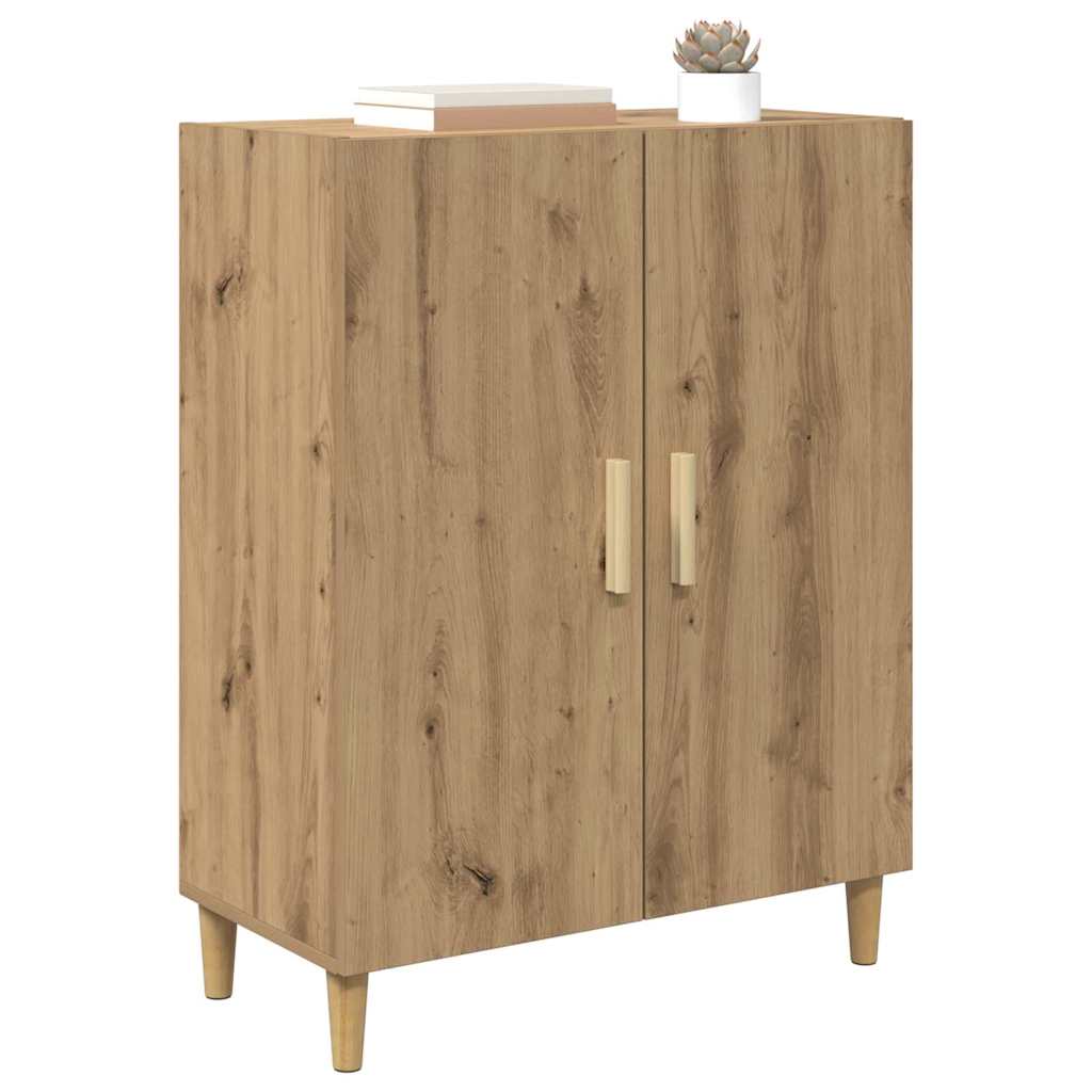 vidaXL Dressoir Artisan Eiken 70 x 34 x 90 cm Bewerkt hout