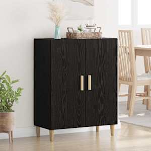 Servírovací skříň Černý dub 70 x 34 x 90 cm kompozitní dřevo - obrázek 1