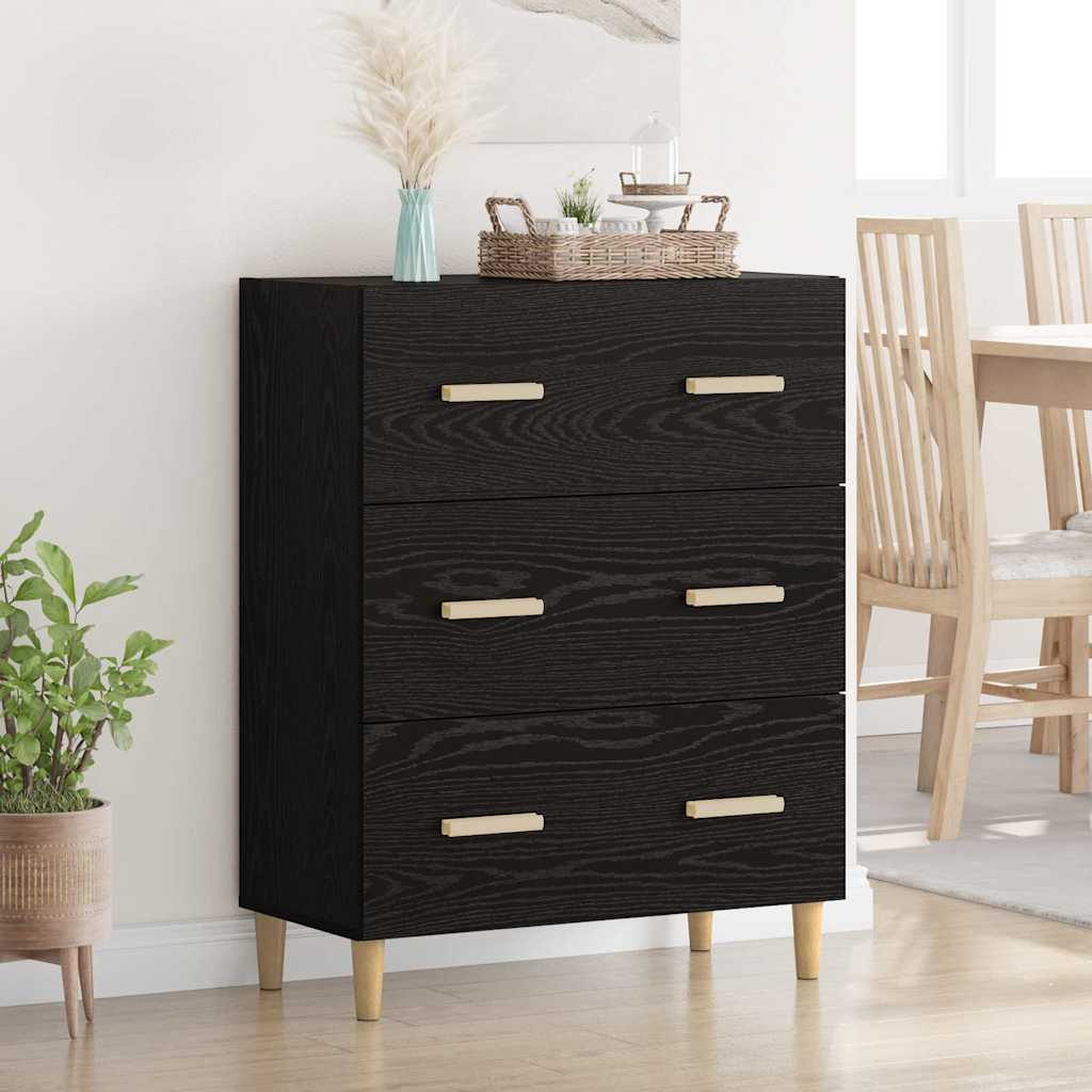 vidaXL Bufet Stejar negru 34 x 69.5 x 90 cm Lemn compozit