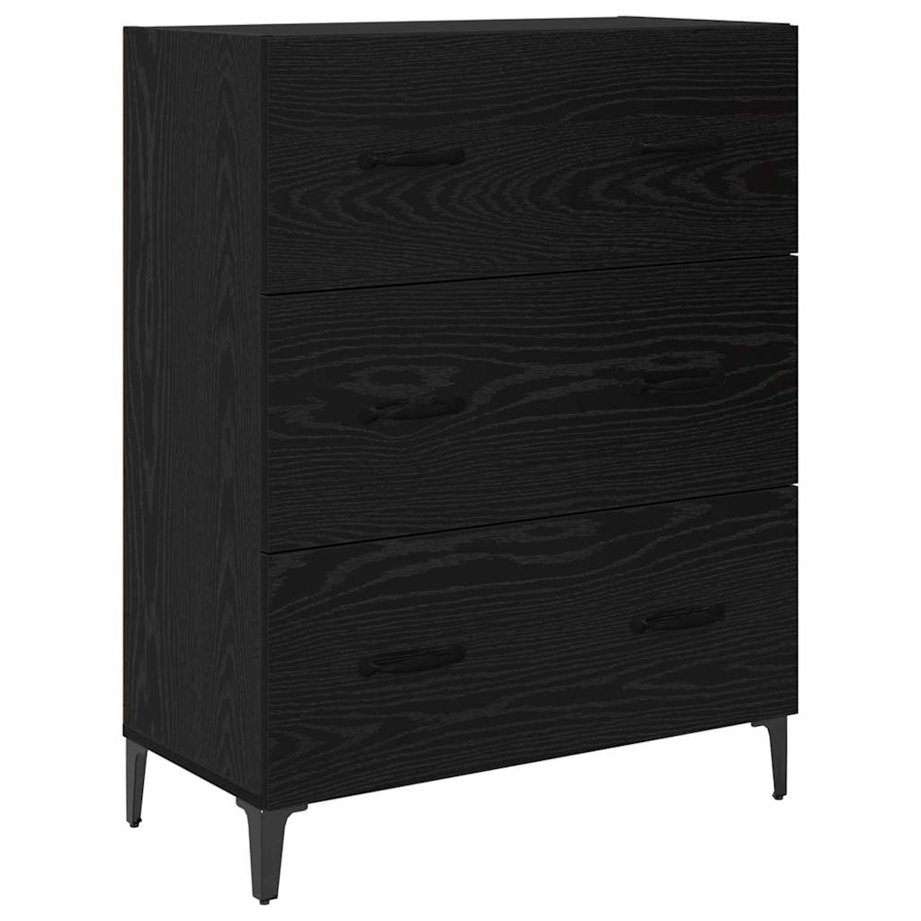 Thumbnail - vidaXL Sideboard mit Schubladen Schwarz Eichen-Optik 69,5 x 34 x 90 cm