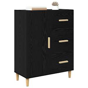 Servírovací skříň Černý dub 34 x 69.5 x 90 cm Kompozitní dřevo - obrázek 3