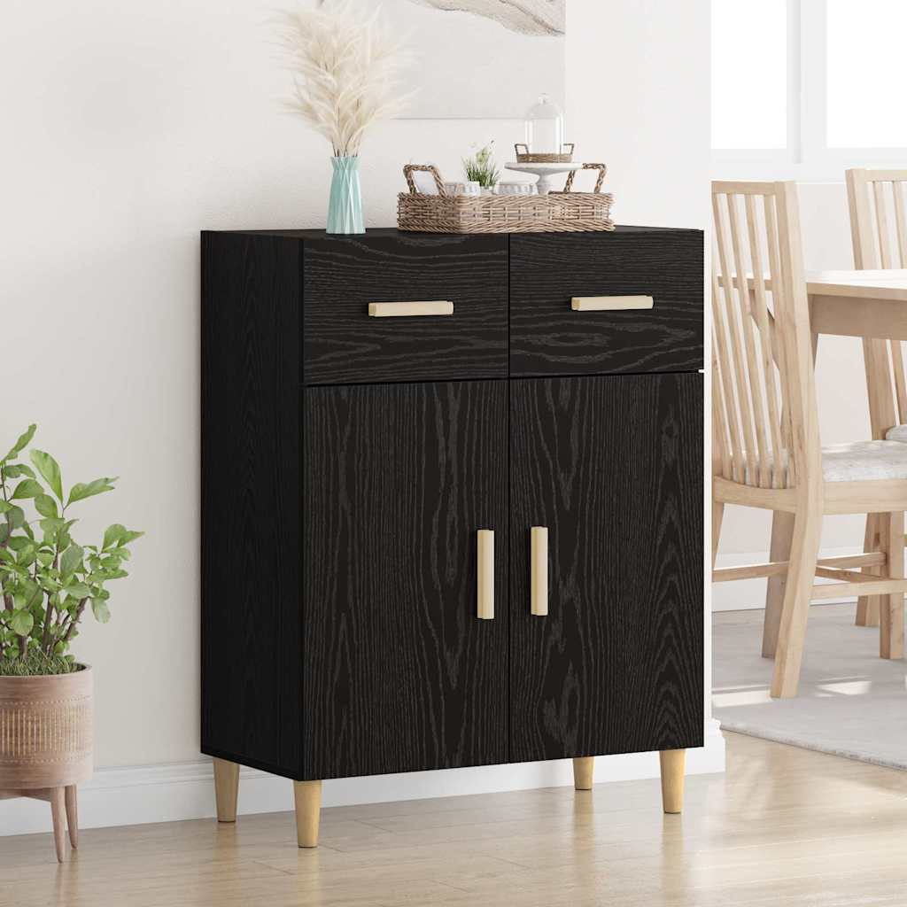 vidaXL Bufet cu sertar Stejar negru 34 x 69.5 x 89 cm Lemn compozit