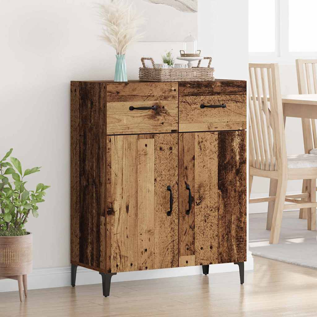 vidaXL Serviesskap Gammelt tre 34 x 69,5 x 90 cm Konstruert tre