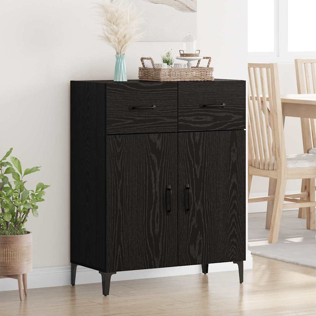vidaXL Bufet cu sertar Stejar negru 34 x 69.5 x 90 cm Lemn compozit