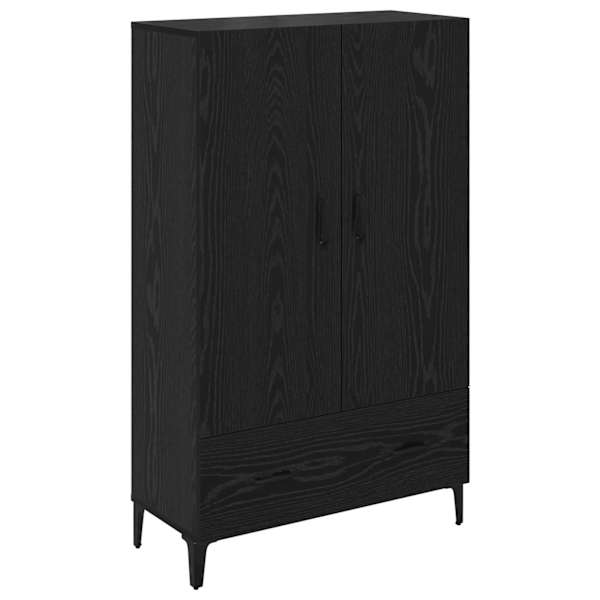 vidaXL K&otilde;rgushein sahtliga Must tamm 70 x 31 x 115 cm