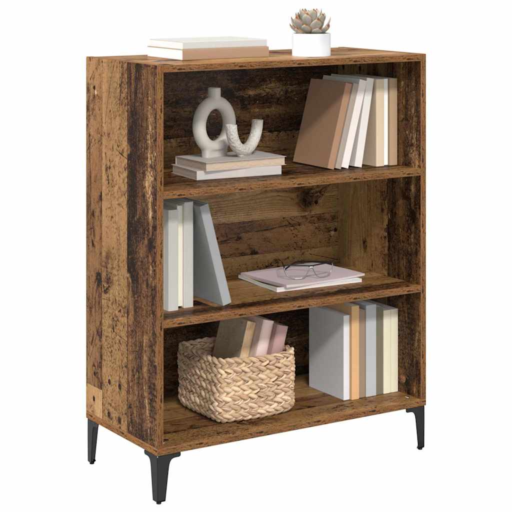 vidaXL Dressoir Oud hout 32,5 x 69,5 x 90 cm Bewerkt hout