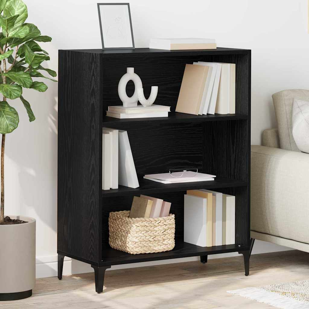 vidaXL Bufet Stejar negru 32.5 x 69.5 x 90 cm Lemn compozit