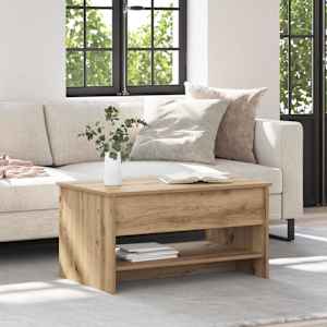 Klubska miza Umetni hrast 80 x 50,5 x 41,5 cm Konstruiran les