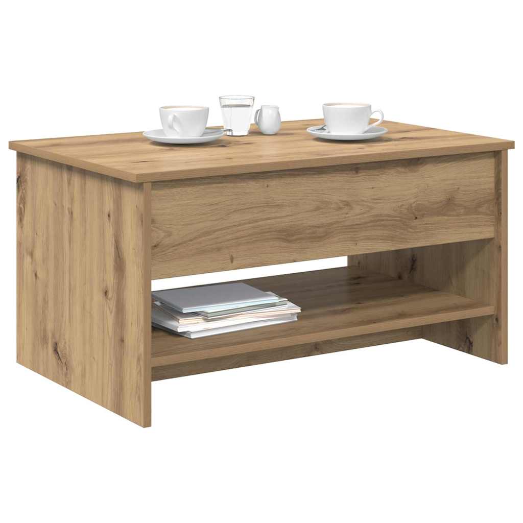 vidaXL Salontafel artisanaal eikenkleurig 80 x 50,5 x 41,5 cm