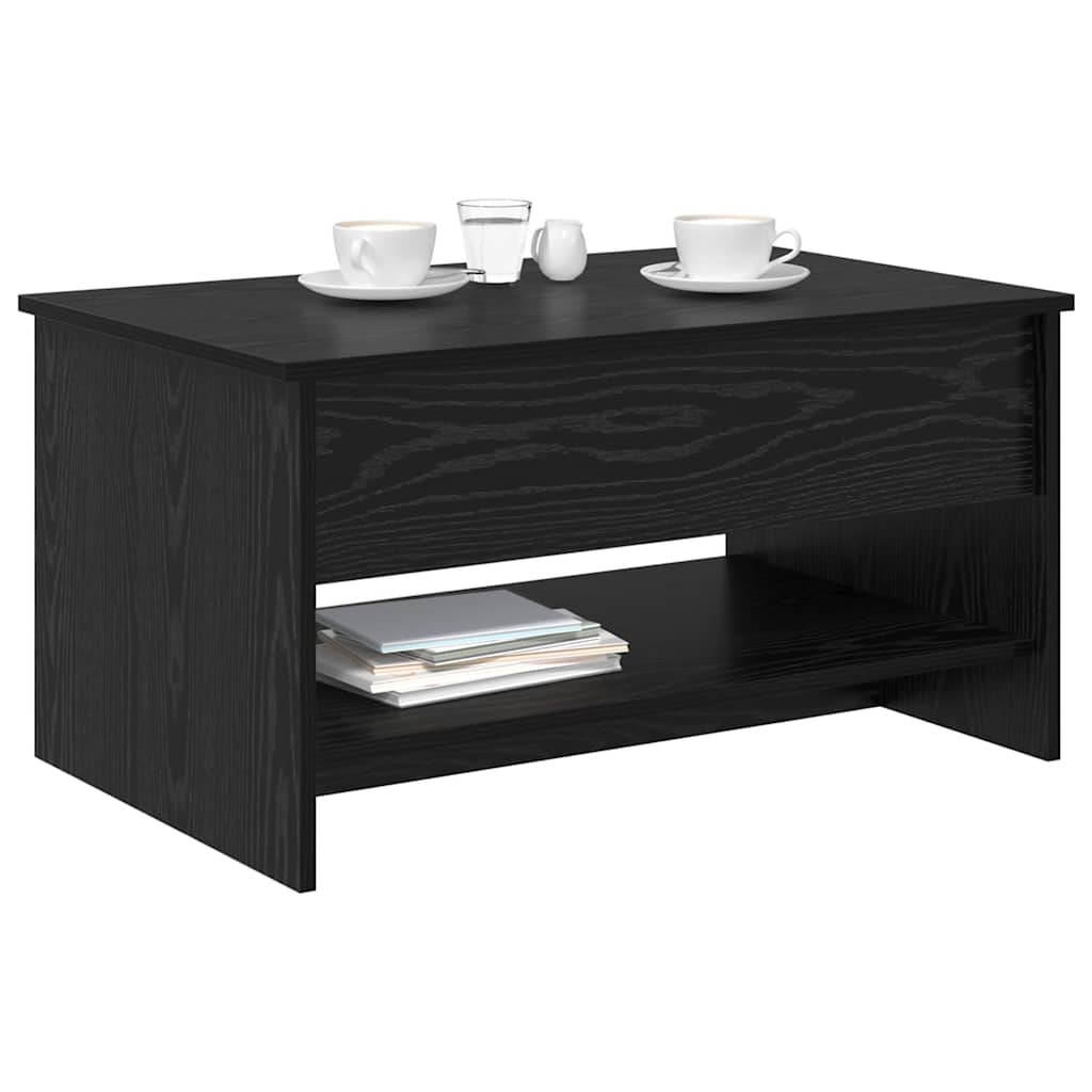 vidaXL Salontafel Zwart eiken 80 x 50,5 x 41,5 cm Bewerkt hout