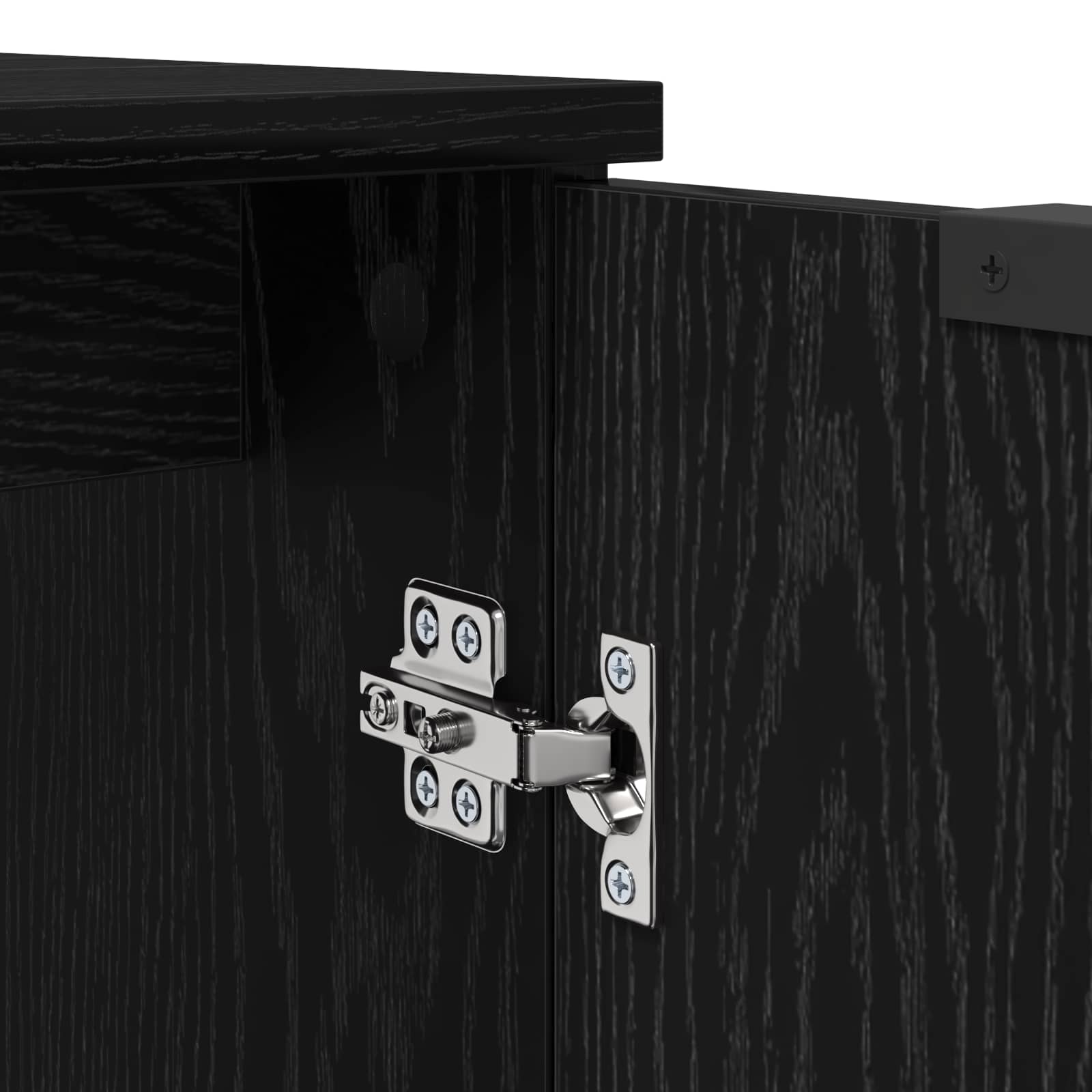 Badkamer Kast Zwart Eiken 64,5 x 33,5 x 59 cm Bewerkt hout - Afbeelding 10