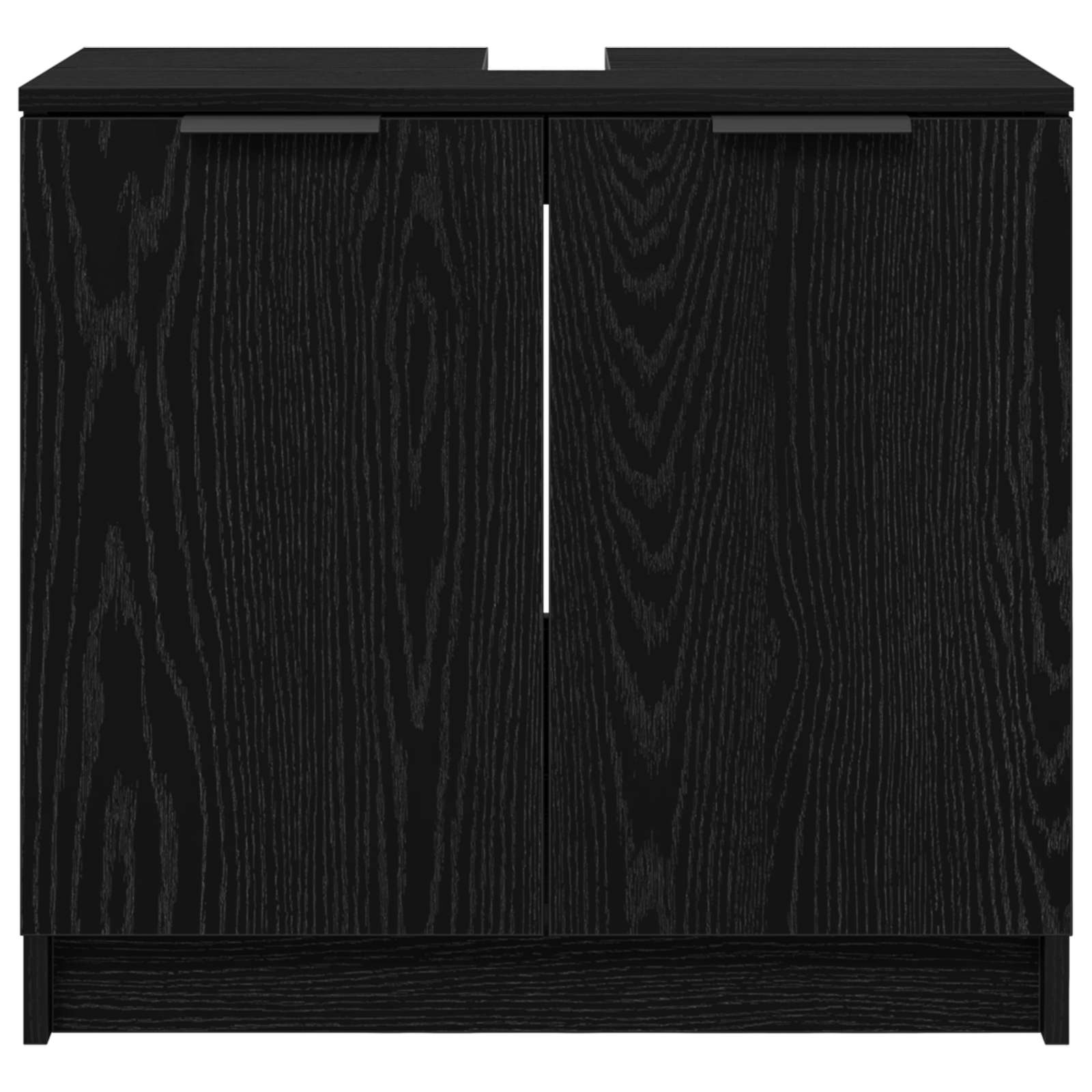 Badkamer Kast Zwart Eiken 64,5 x 33,5 x 59 cm Bewerkt hout - Afbeelding 6