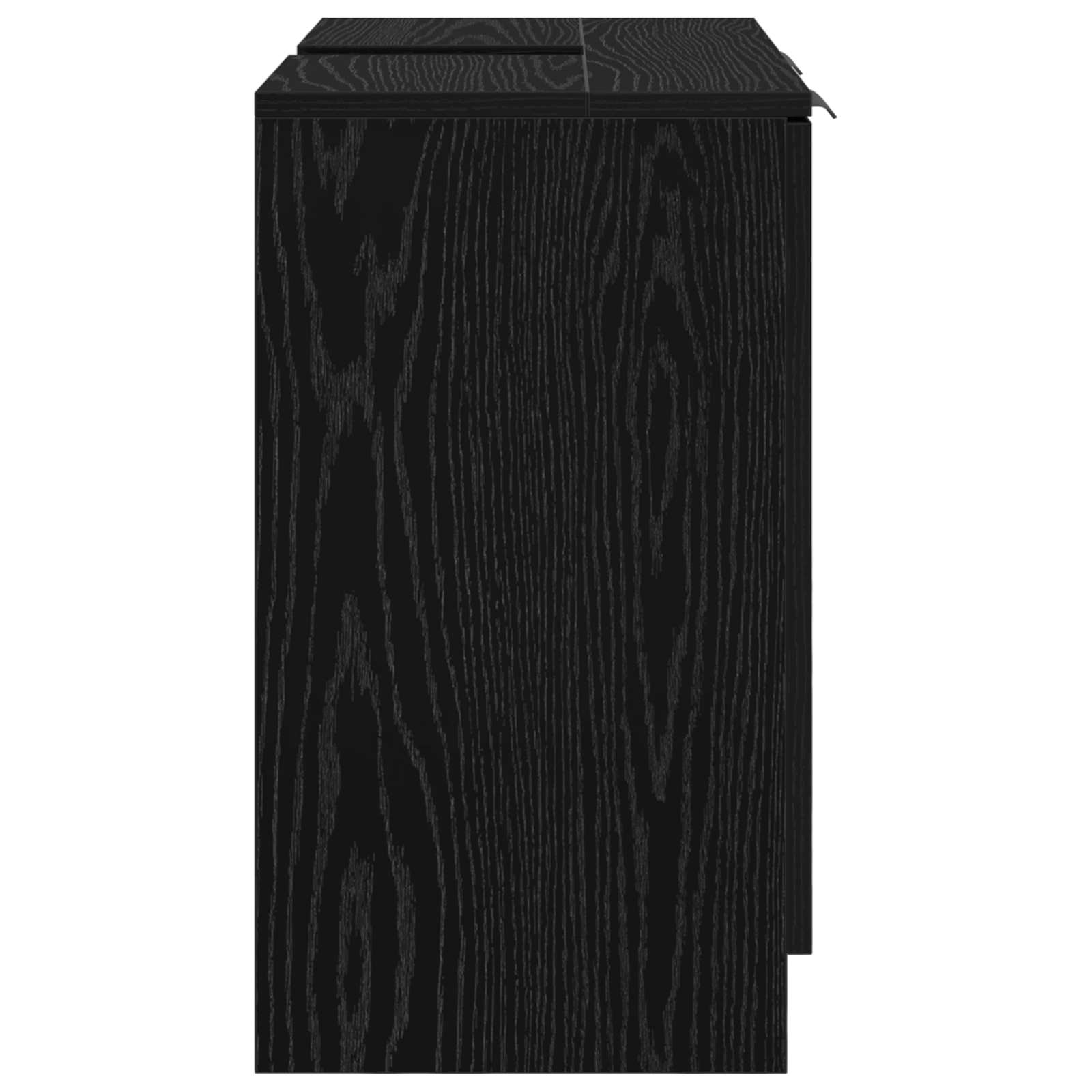 Badkamer Kast Zwart Eiken 64,5 x 33,5 x 59 cm Bewerkt hout - Afbeelding 7