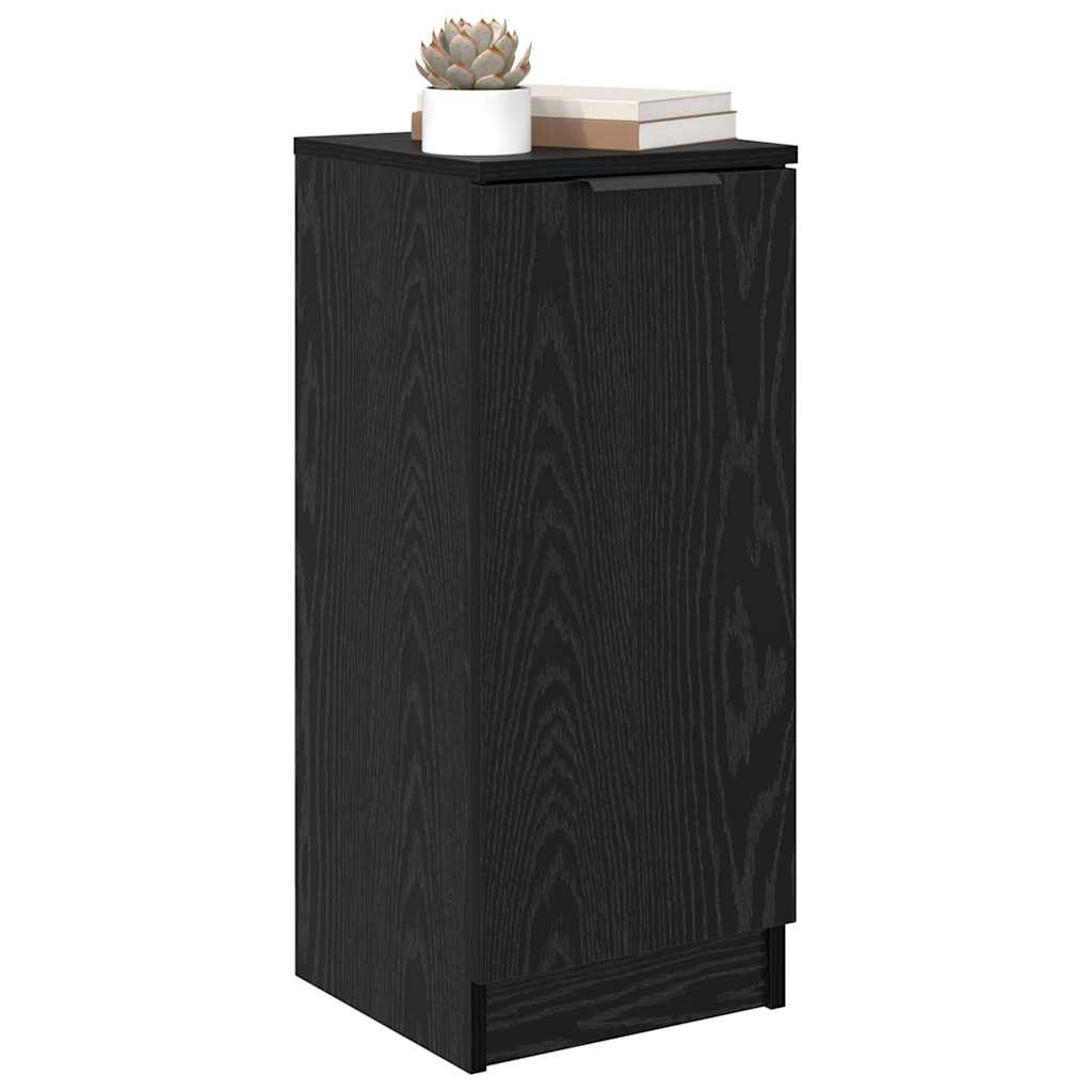 vidaXL Dressoir Zwart eiken 30 x 30 x 70 cm Bewerkt hout