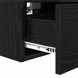 Noční skříňka 2 pcs Černý dub 34 x 30 x 20 cm kompozitní dřevo - obrázek 10
