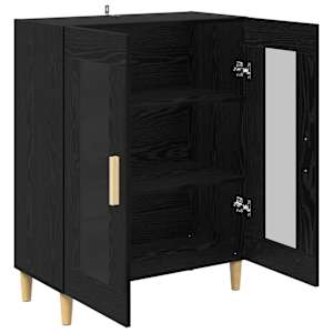 Servírovací skříň Černý dub 69,5 x 34 x 90 cm kompozitní dřevo - obrázek 5