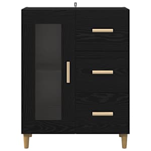 Servírovací skříň Černý dub 69,5 x 34 x 90 cm kompozitní dřevo - obrázek 6