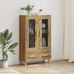 Vysoký bufet Artisanový dub 70 x 31 x 115 cm kompozitní dřevo - obrázek 1