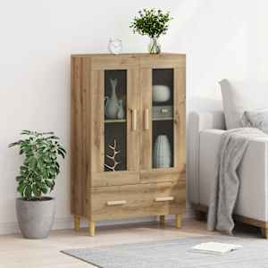 Vysoký bufet Artisanový dub 70 x 31 x 115 cm kompozitní dřevo - obrázek 4