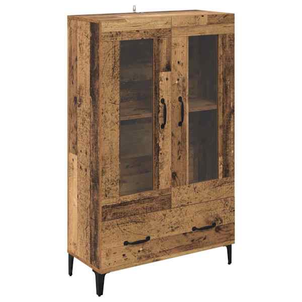 vidaXL K&otilde;rgushein sahtliga Vana puit 70 x 31 x 115 cm