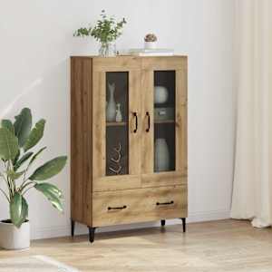 Visok predalnik s predalom Umetni hrast 70 x 31 x 115 cm