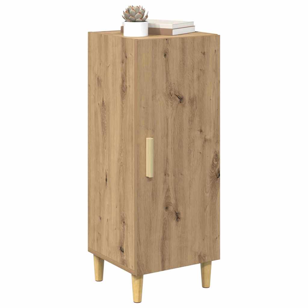 vidaXL Dressoir artisanaal eikenkleurig 34.5 x 34 x 90 cm Bewerkt hout