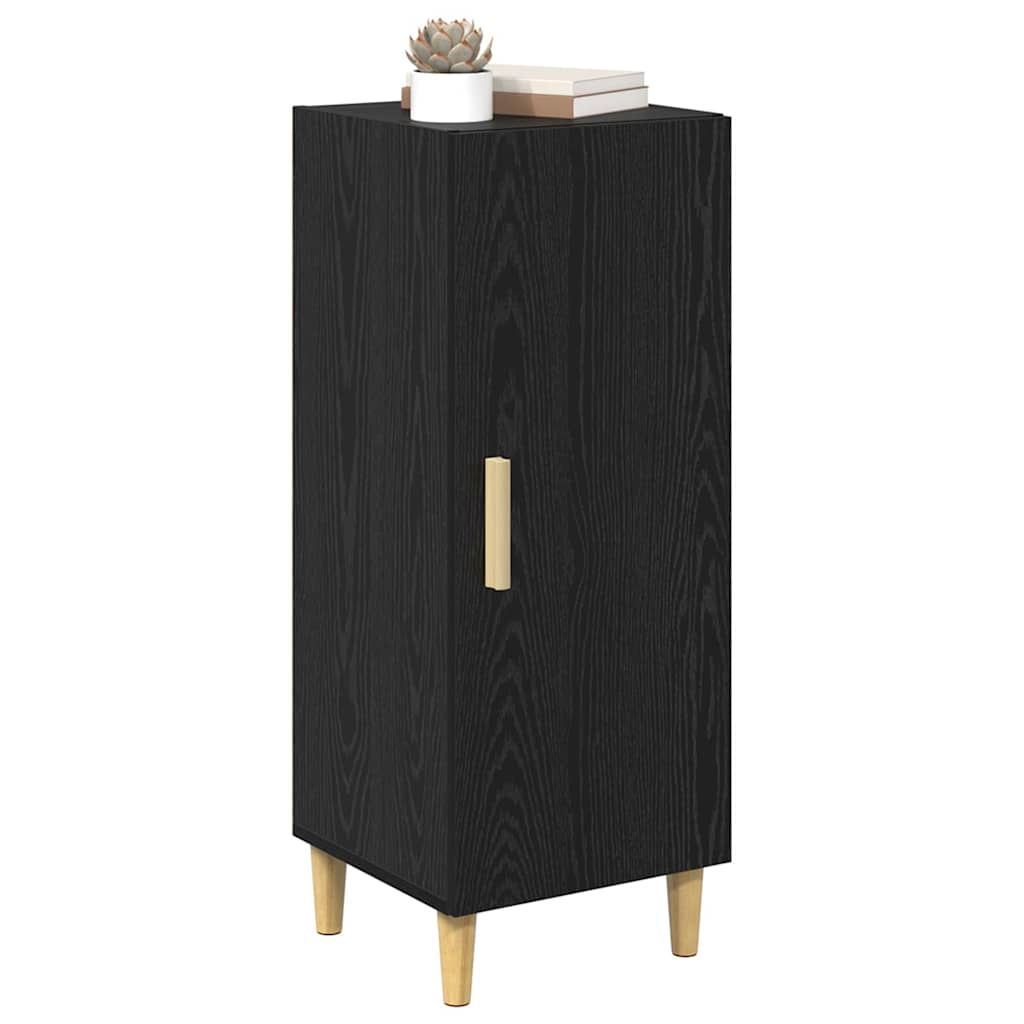 vidaXL Dressoir Zwart eiken 34.5 x 34 x 90 cm Bewerkt hout