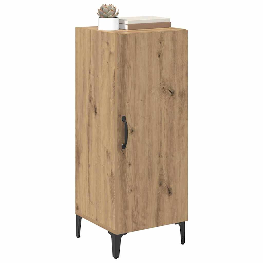 vidaXL Dressoir artisanaal eikenkleurig 34.5 x 34 x 90 cm Bewerkt hout