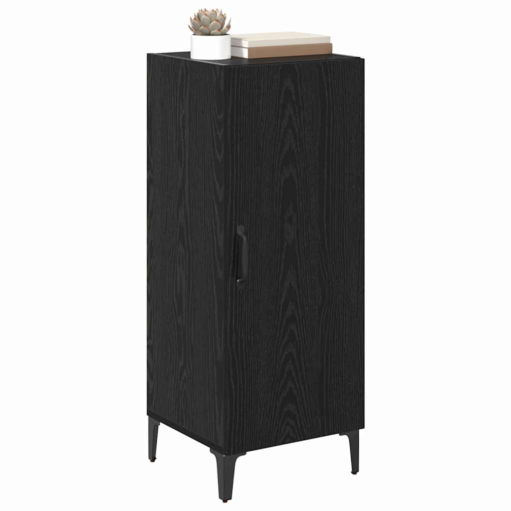 vidaXL Dressoir Zwart eiken 34.5 x 34 x 90 cm Bewerkt hout