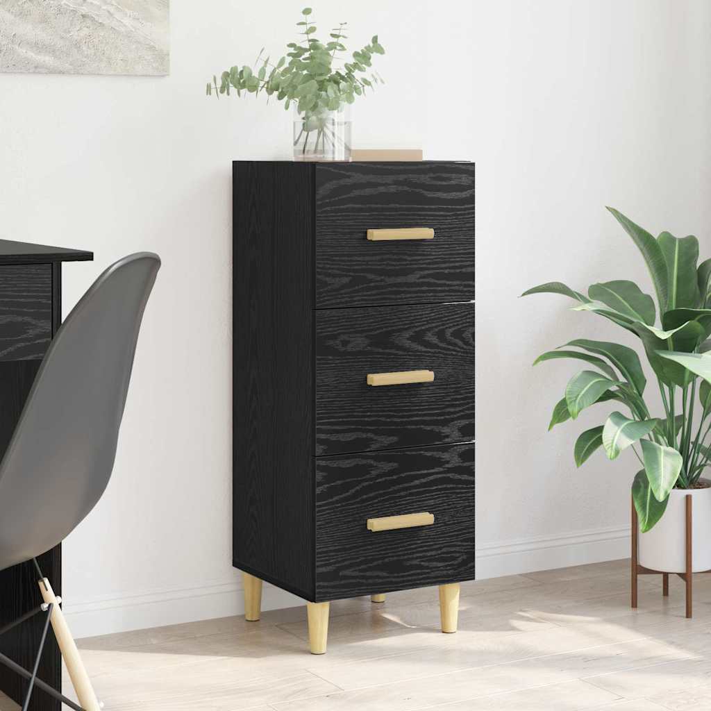 vidaXL Bufet cu sertar Stejar negru 34.5 x 34 x 90 cm Lemn compozit