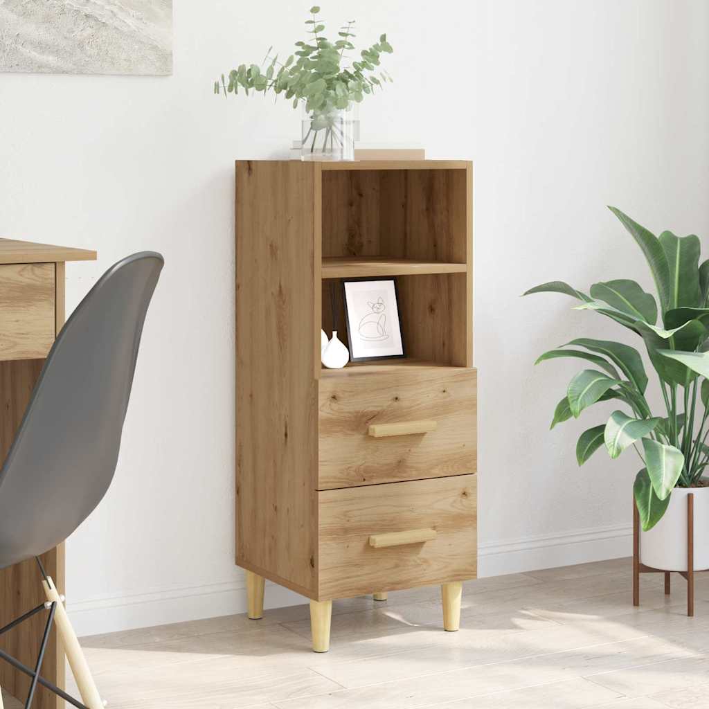 vidaXL Bufet stejar artizanal 34 x 34.5 x 90 cm Lemn compozit