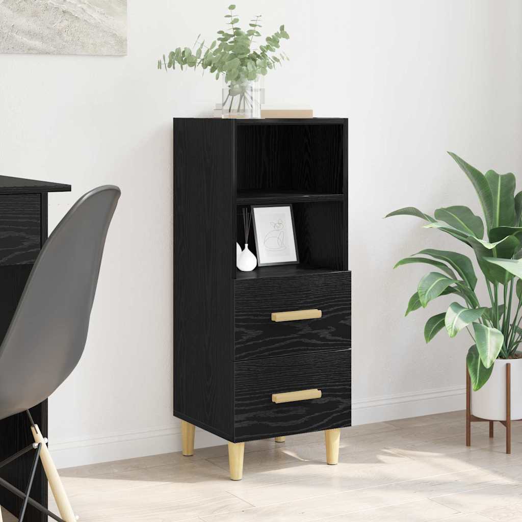 vidaXL Bufet cu sertar Stejar negru 34 x 34.5 x 90 cm Lemn compozit
