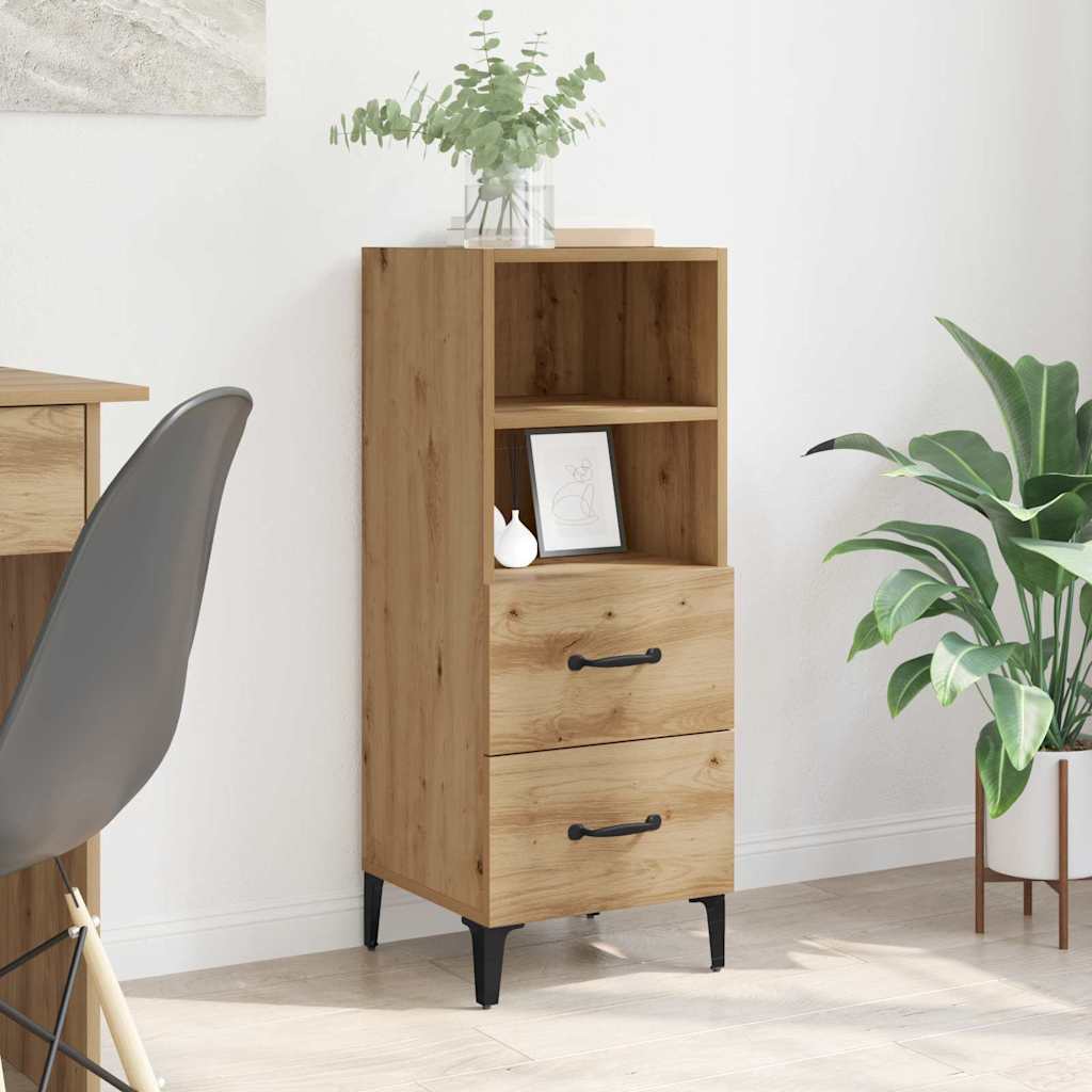 vidaXL Bufet stejar artizanal 34 x 34.5 x 90 cm Lemn compozit