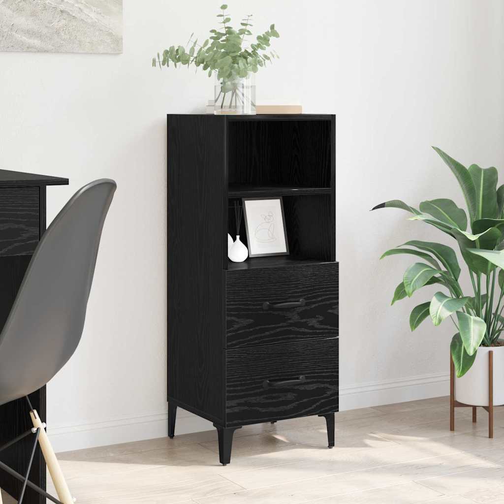vidaXL Bufet cu sertar Stejar negru 34 x 34.5 x 90 cm Lemn compozit