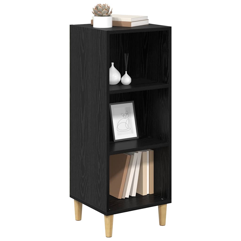 vidaXL Dressoir Zwart eiken 32.5 x 34.5 x 90 cm Bewerkt hout