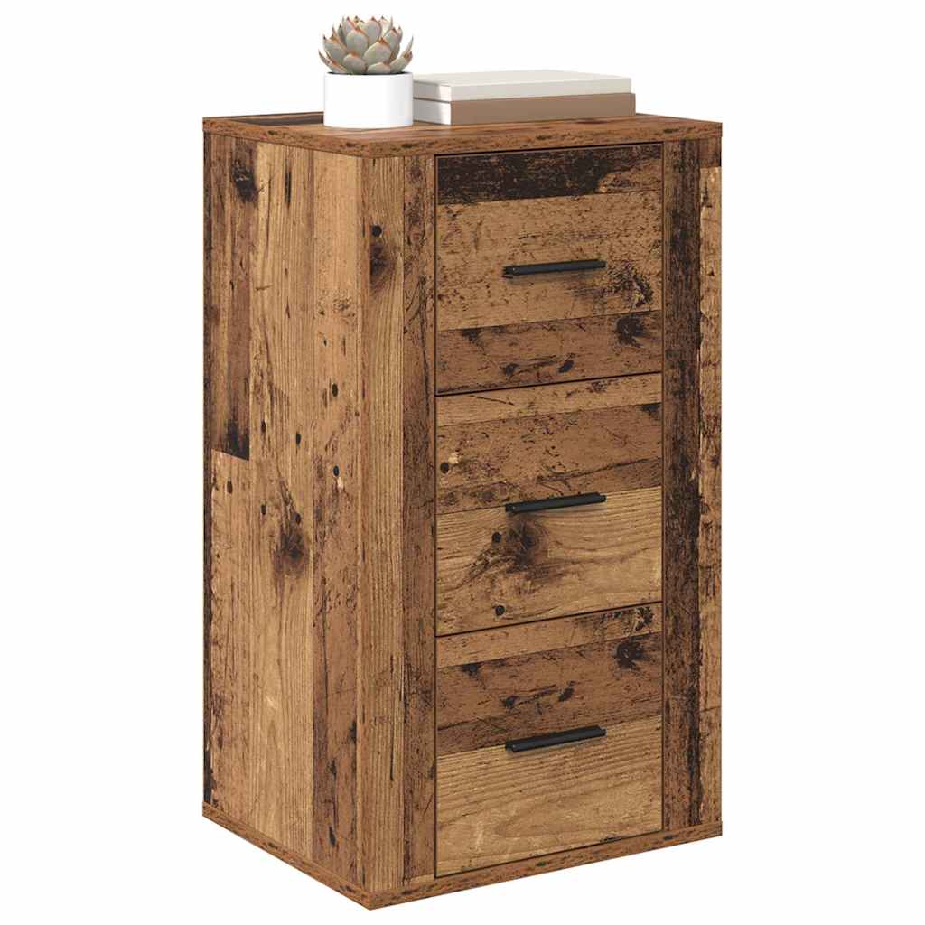 vidaXL Dressoir met lade Oud hout 40 x 33 x 70 cm Bewerkt hout