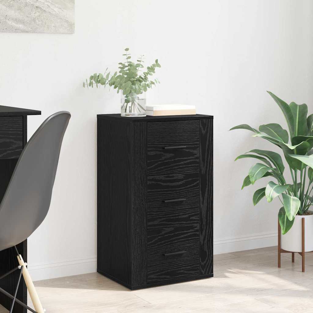 vidaXL Bufet cu sertar Stejar negru 40 x 33 x 70 cm Lemn compozit