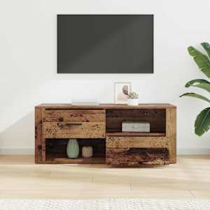 Televizní skříň Staré dřevo 100 x 35 x 40 cm kompozitní dřevo - obrázek 4